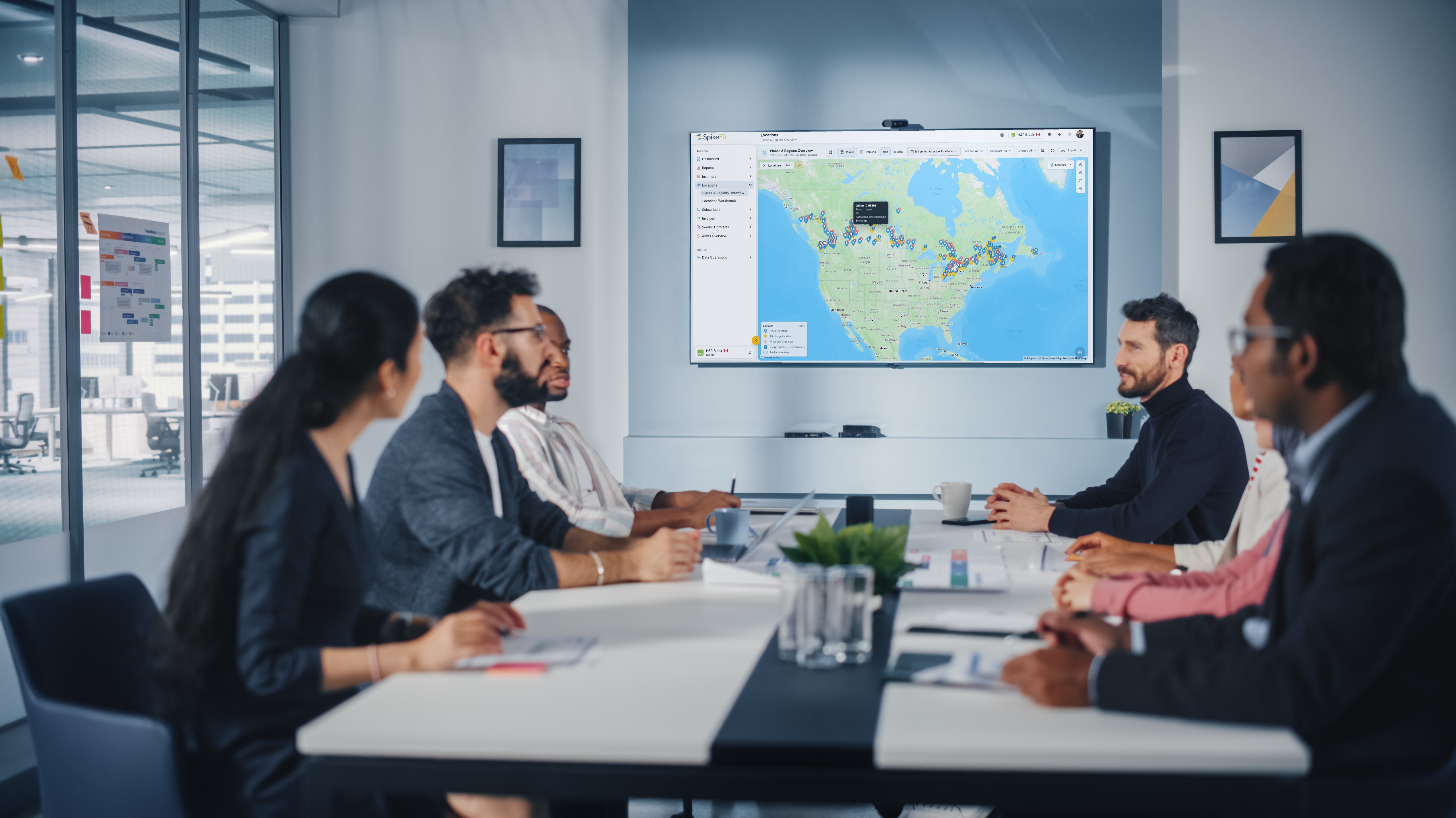 IT people reviewing telecom inventory