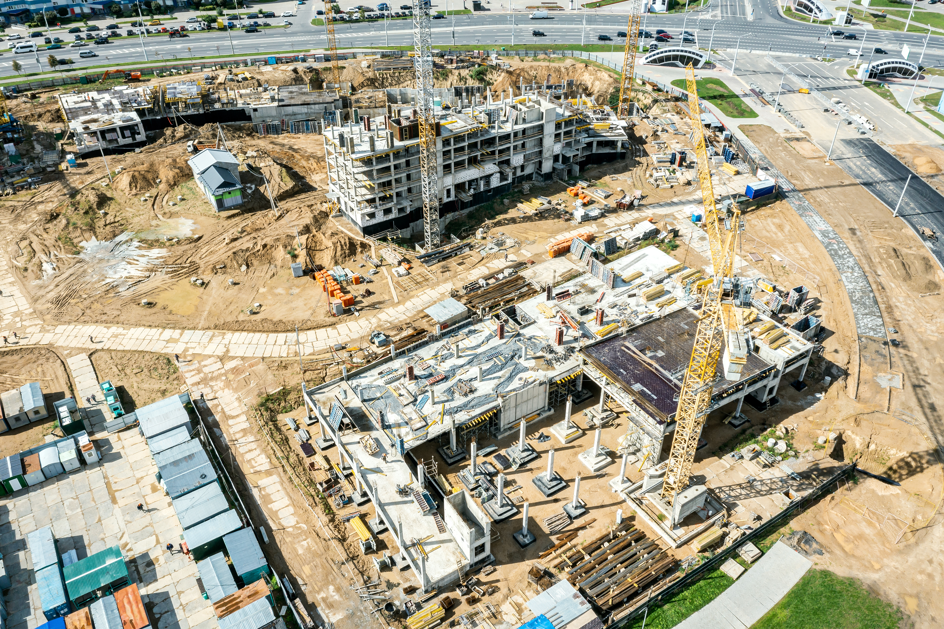 Large Construction Site with Technology and Telecom